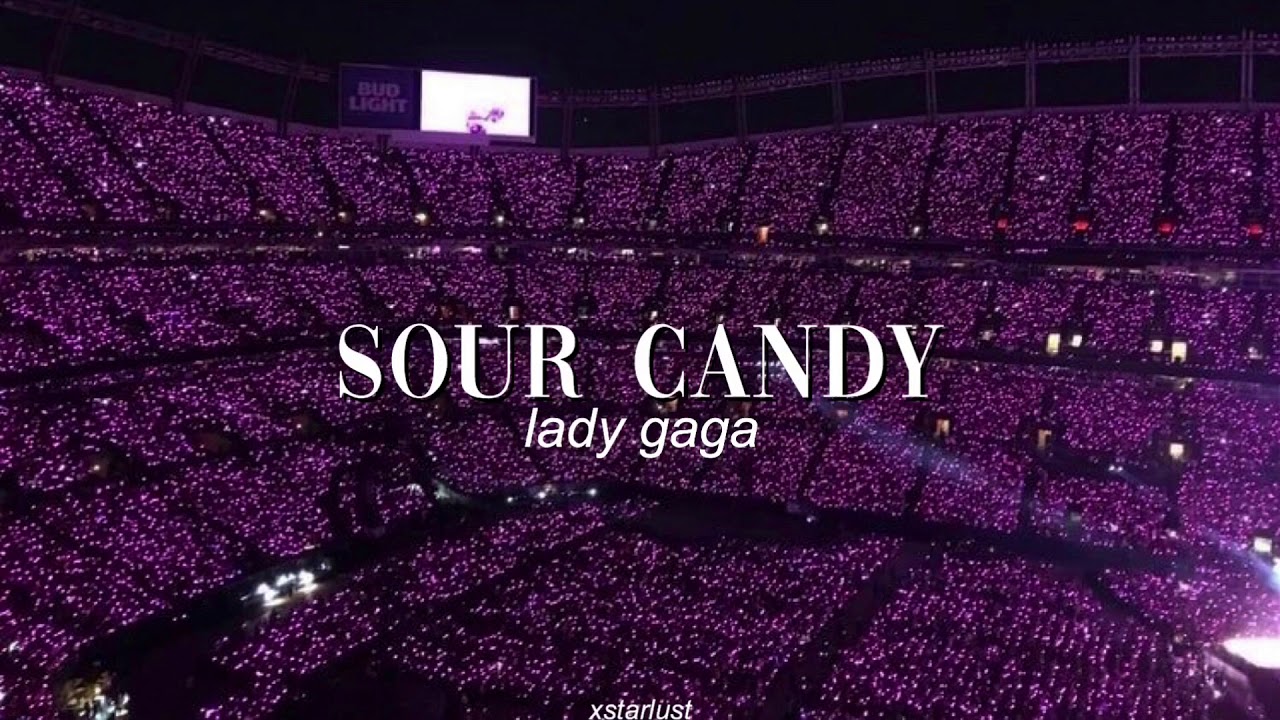 sour candy by lady gaga and blackpink but you’re at a concert