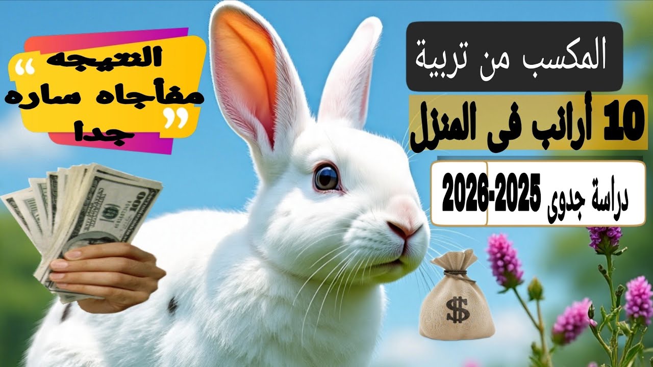 مشروع تربية الأرانب فى المنزل 2025:دراسة جدوي لتربية 10 أرانب بأقل تكلفة وأعلى ربح والنتيجه مفاجأة