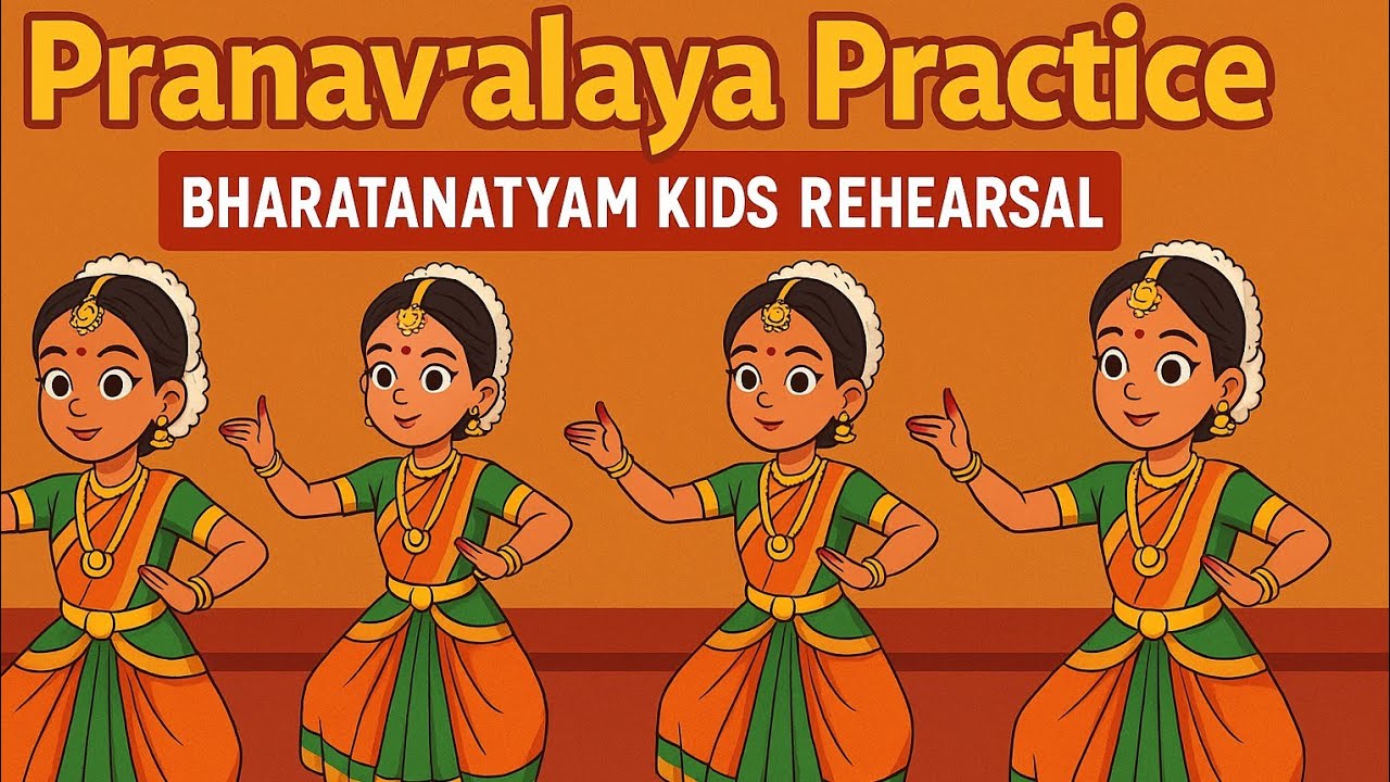Pranavalaya Bharatanatyam Kids Practice 🌸 | Dance Rehearsal | Nritya Shringar #dance #follow #viral