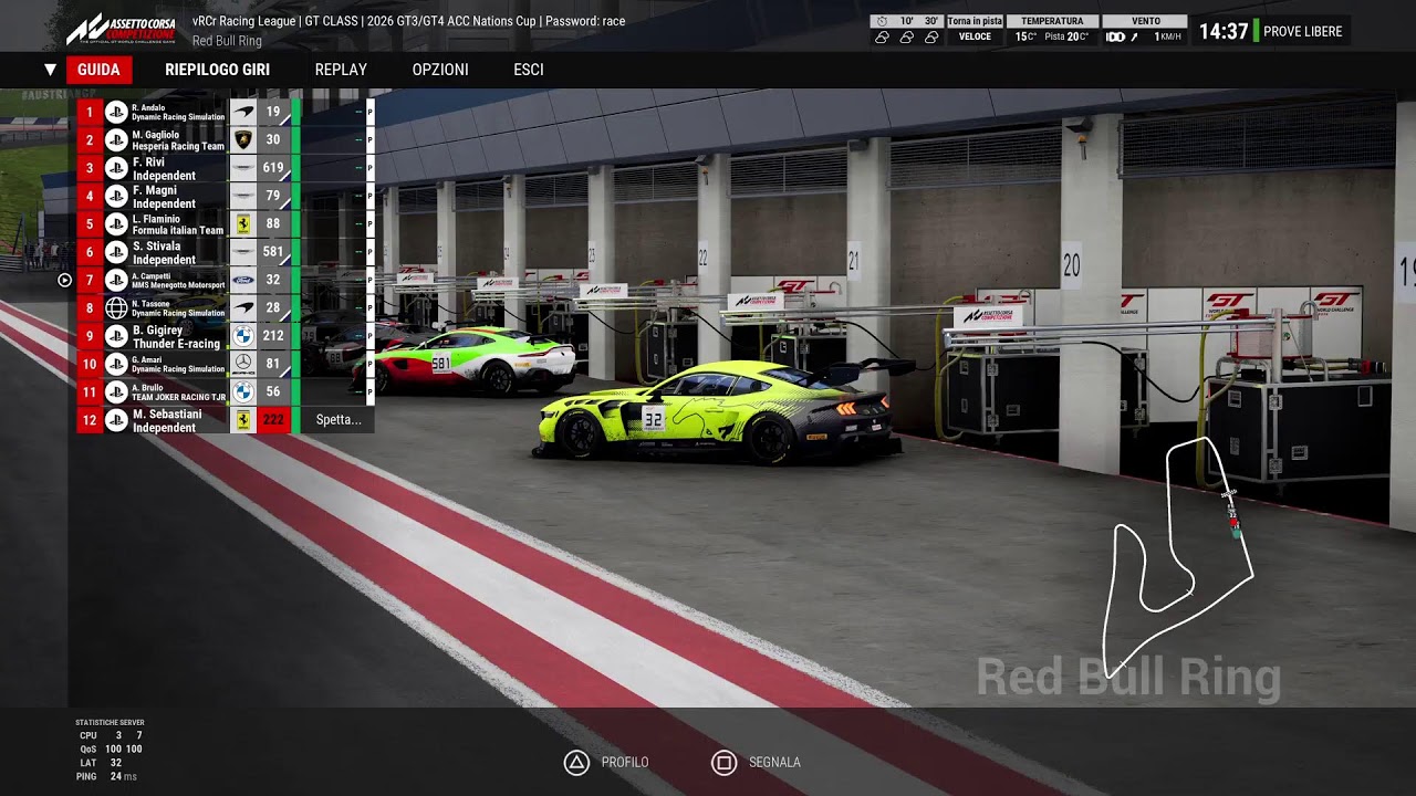 vRCr Racing League | 2026 ACC NATIONS CUP - SEASON4 | GT3/GT4 Multiclass | Categoria GT |