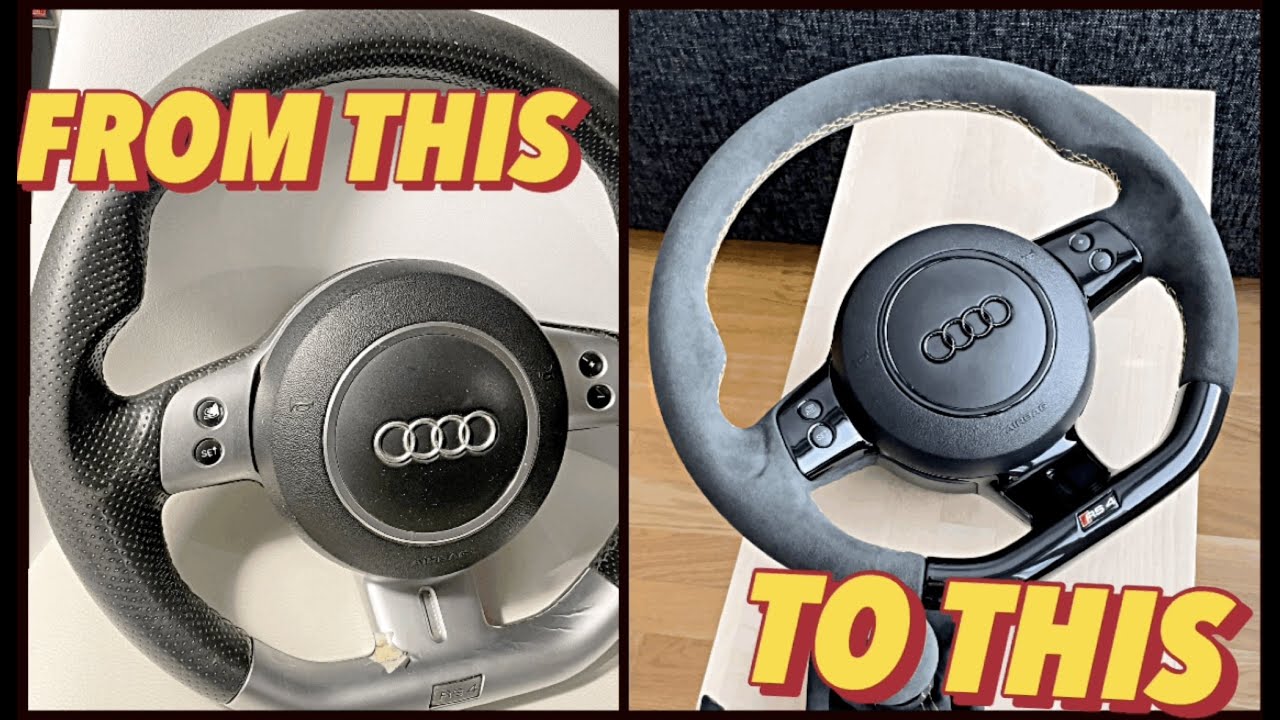 Making Of Custom Alcantara Audi RS4 B7 Steering wheel