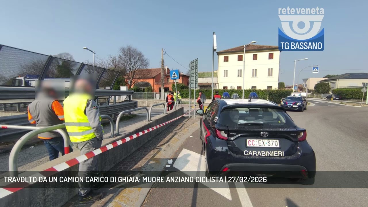 TRAVOLTO DA UN CAMION CARICO DI GHIAIA: MUORE ANZIANO CICLISTA | 27/02/2026