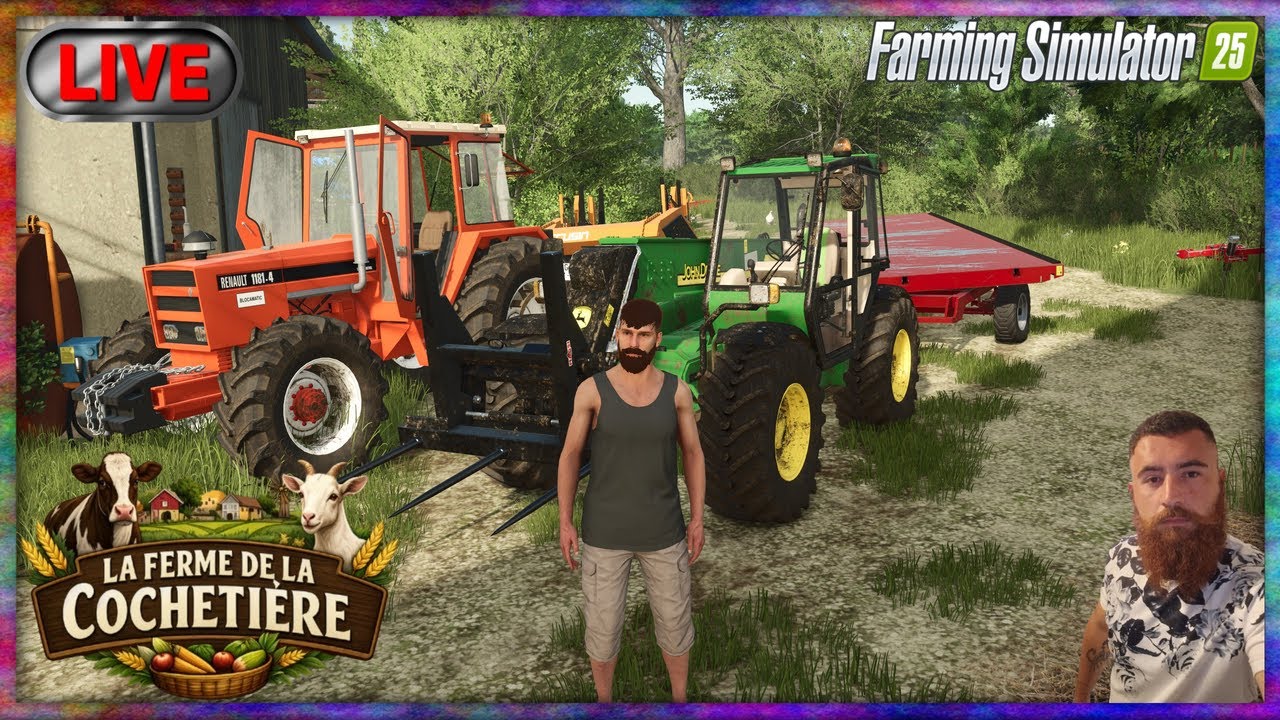 🔴🐐LA FERME DE LA COCHETIERE🐂RASSEMBLEMENT ET CHARGEMENT DE LA PAILLE😯 FARMING SIMULATOR 25 !