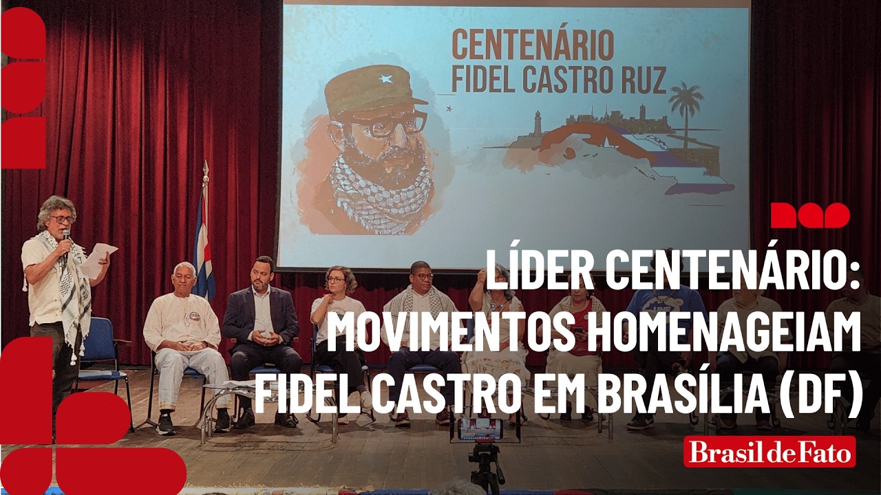 Líder centenário: Movimentos homenageiam Fidel Castro em Brasília (DF)