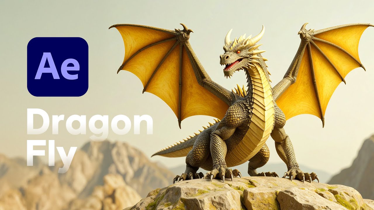 Make a 3D Dragon Fly in Your Video  Epic VFX Scene in After Effects!