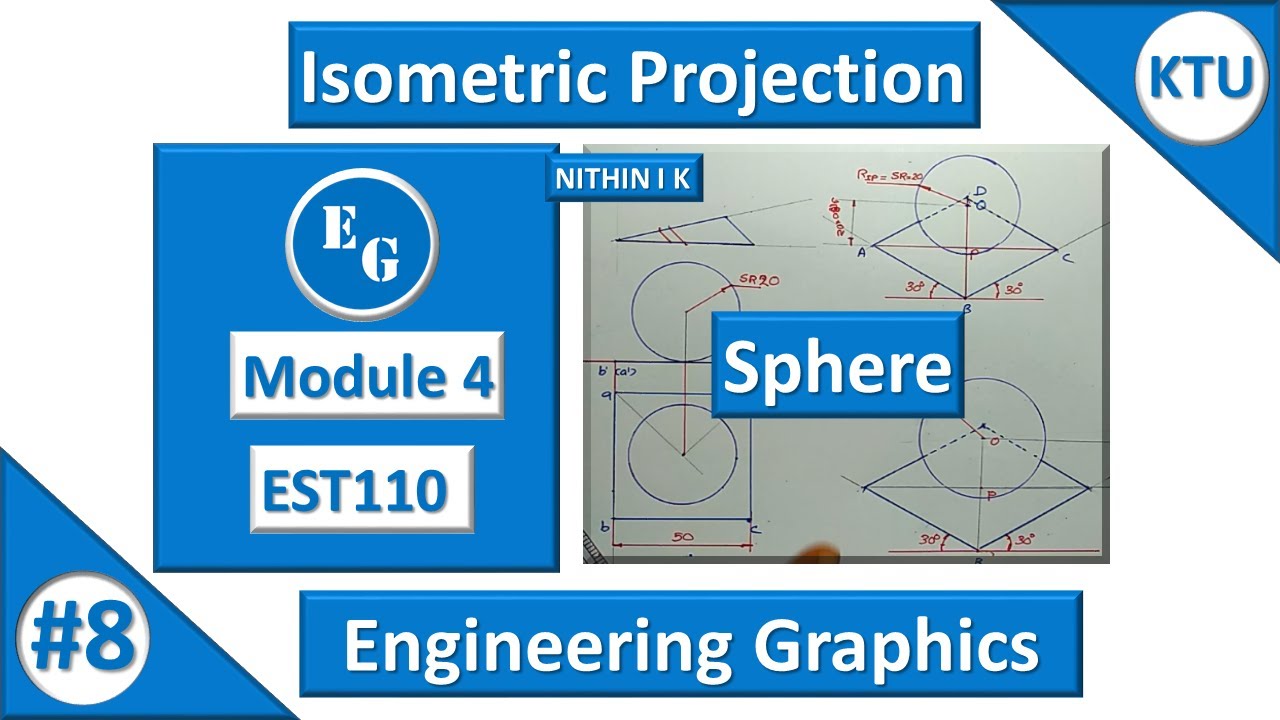 Isometric Projection | Sphere | #8 | KTU Engineering Graphics