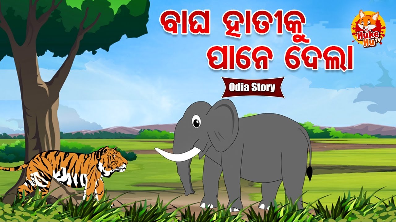 Bagha Kati Ku Pane Dela - ବାଘ ହାତୀକୁ ପଣେ ଦେଲା | Odia Moral Story | ବାଘ ହାତୀର କାଟୁନ ଗପ | Huke Hu TV