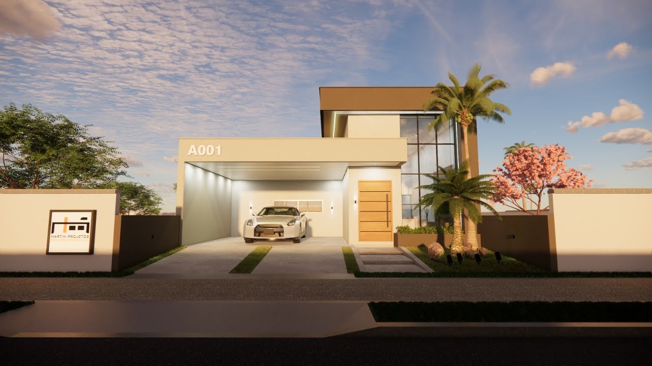 Projeto de Casa com 4 quartos em terreno 10x30 - 198m2 - Projeto 448