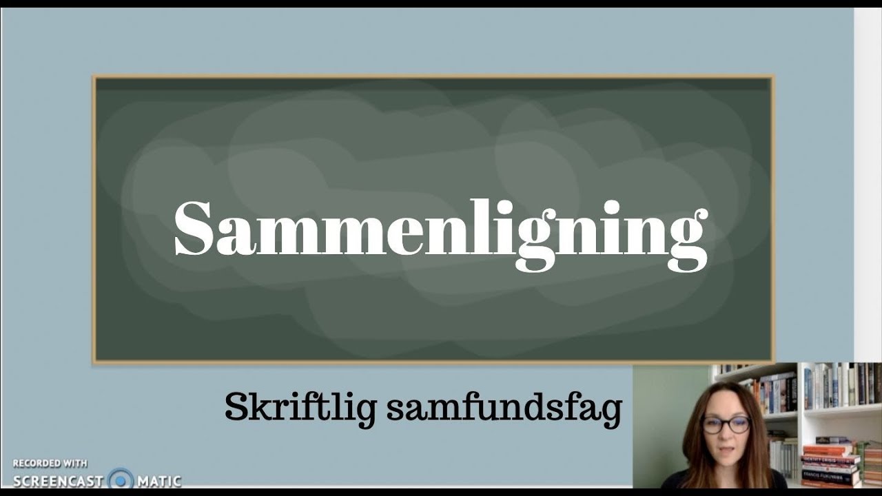 Genreguide: Sammenligning i skr. samfundsfag