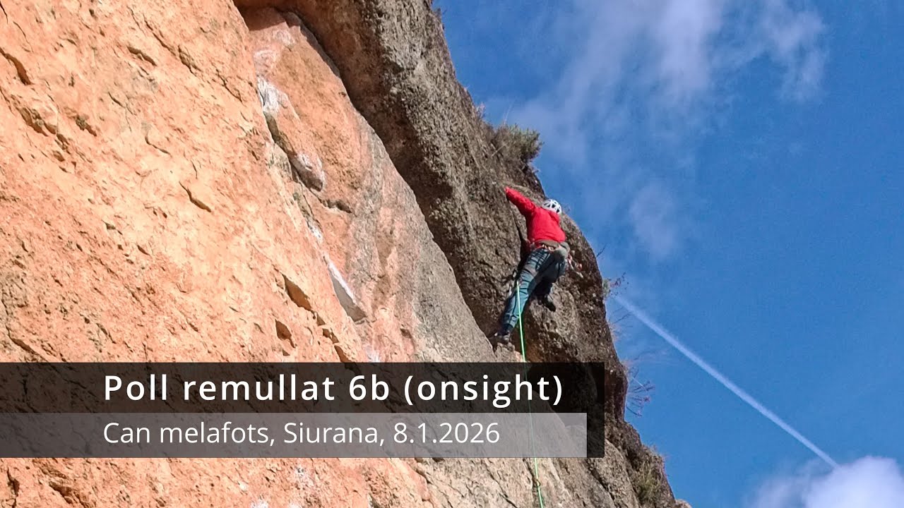 Siurana climbing - Poll remullat 6b (onsight)