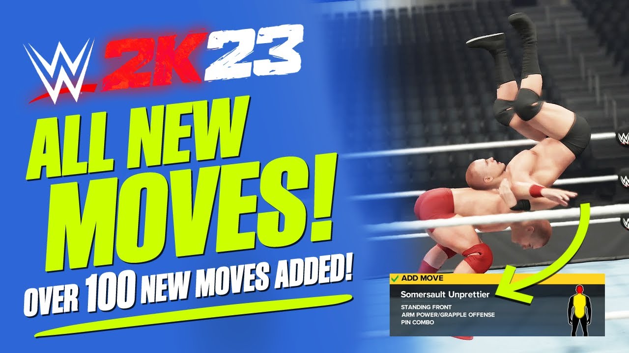 WWE 2K23 All New Moves: Over 100 New Moves & Animations! (Create a Moveset)