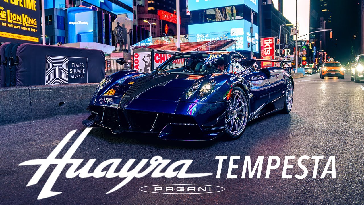 My Brand New PAGANI HUAYRA ROADSTER TEMPESTA Takes Over Times Square! - $4 MILLION Pagani In NYC