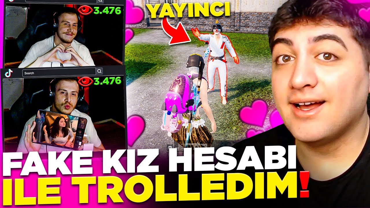FAKE KIZ HESABIYLA LUNE'Yİ YAYINDA TROLLEDİM! (YAYINI KAPATTI) | PUBG Mobile