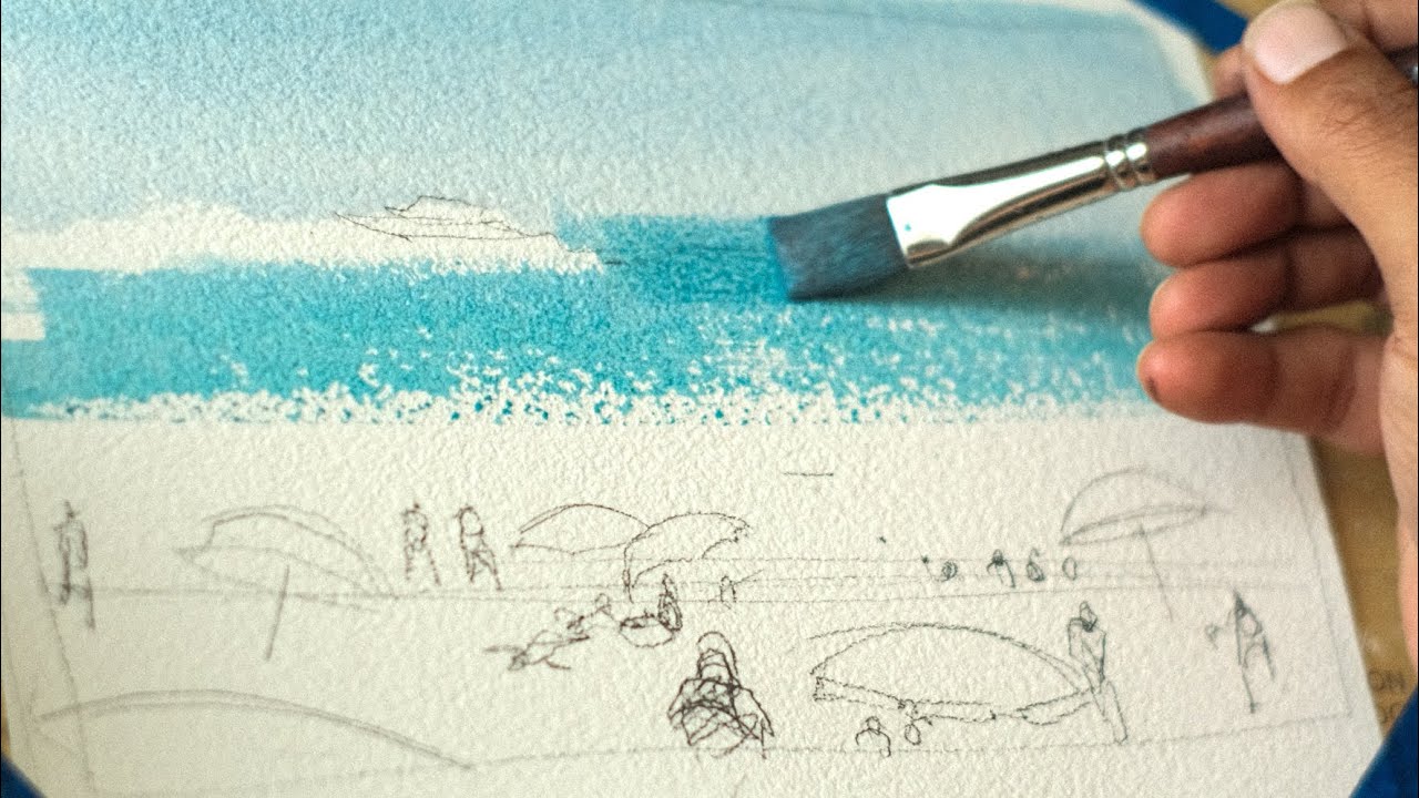 THIS Watercolor Beach Scene is Just an Illusion! 