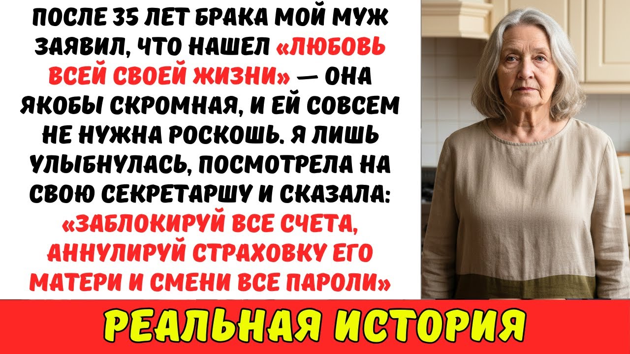 Спустя 35 лет брака мой МУЖ сказал, что нашёл ЖЕНЩИНУ «всей своей жизни», и ТОГДА я…