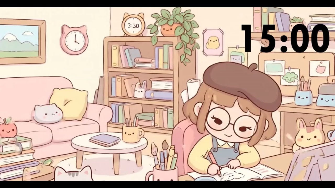 15 Minute Kawaii Timer ⏰✨ | Cute Study & Focus Time