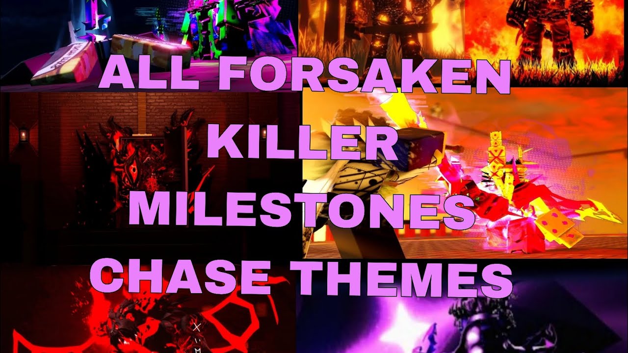 All Forsaken killers milestones chase themes #forsaken #soundtrack #ost #roblox #music 