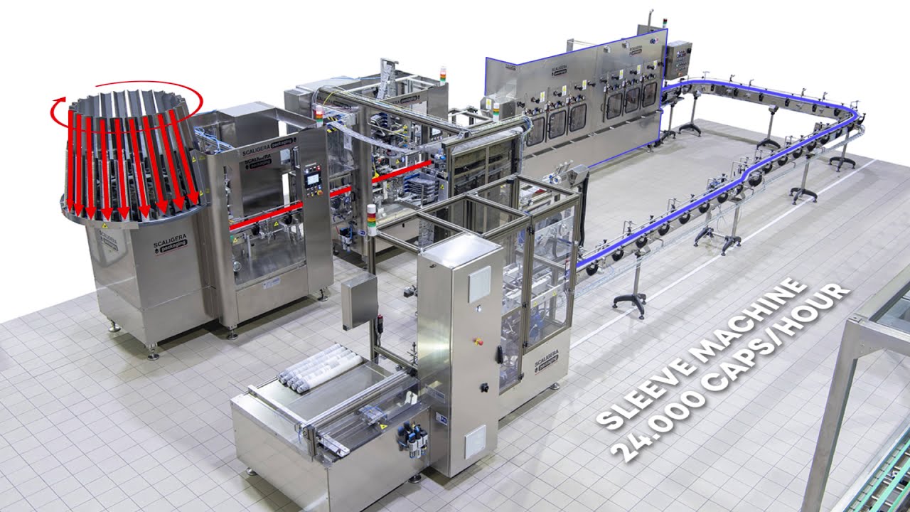 SCALIGERA PACKAGING Sleeve Applicator and Shrink Tunnel BODY Cups up to 24000 cph