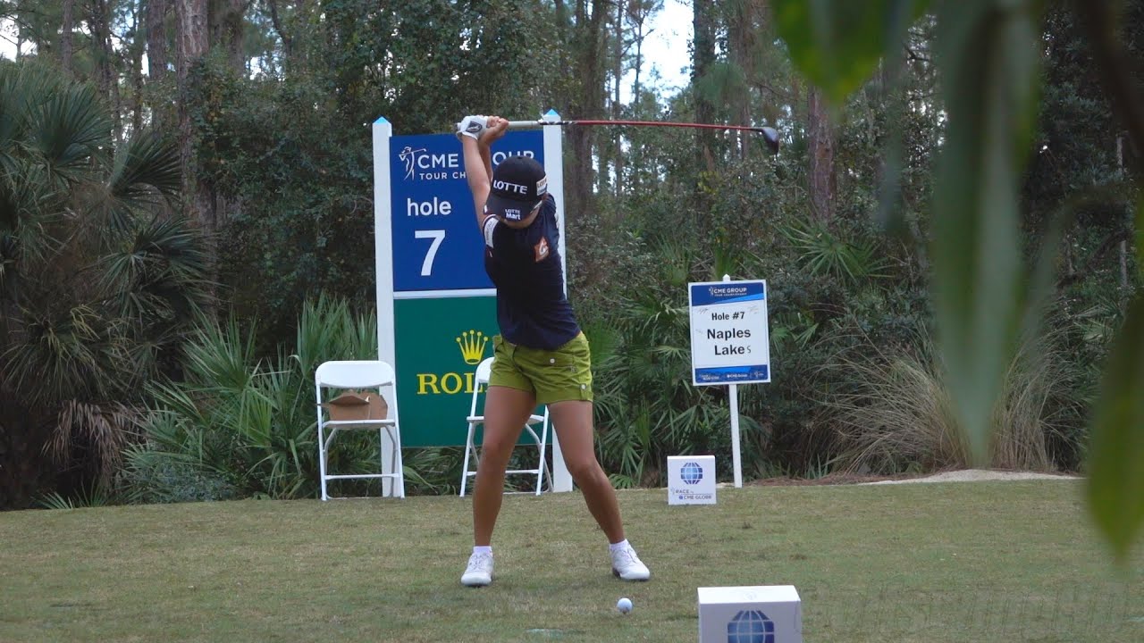 HYO JOO KIM 120fps FACE ON SLOW MOTION GOLF SWING - 2015 CME GROUP TOUR CHAMPIONSHIP 1080p HD