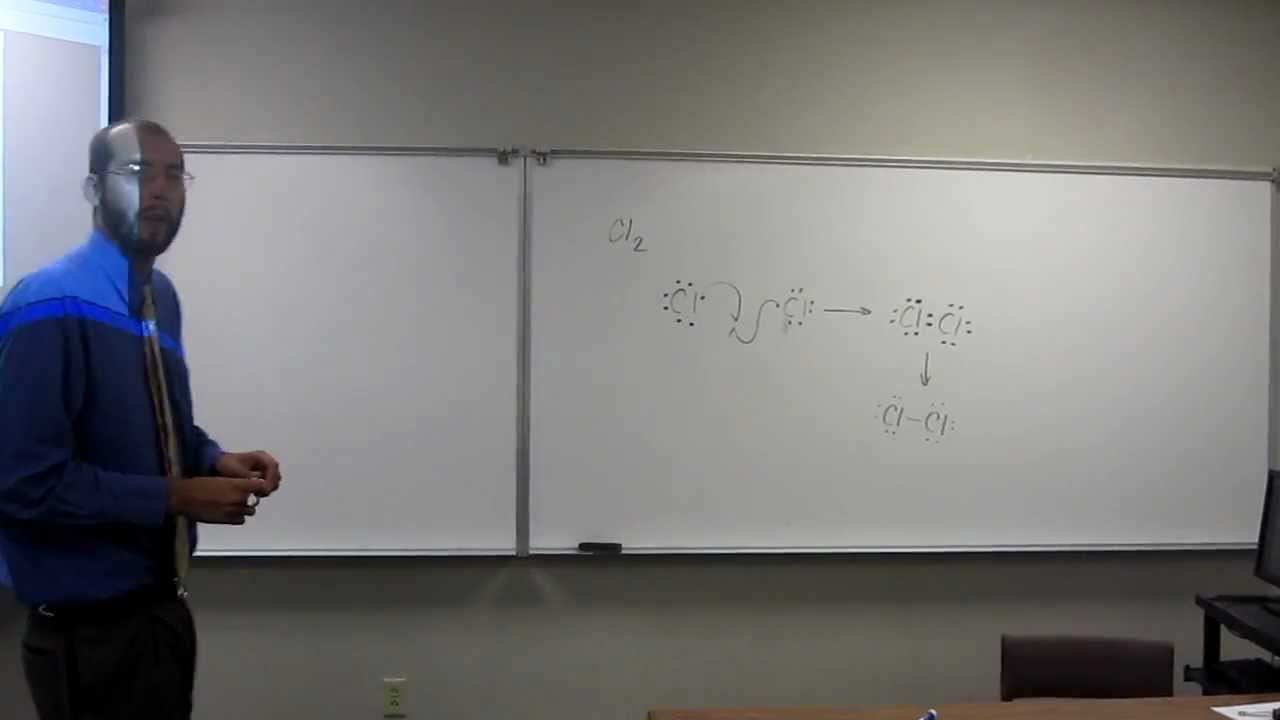 Lewis Dot Structures - Molecules - Diatomic Gases - Chlorine (Cl2) 009