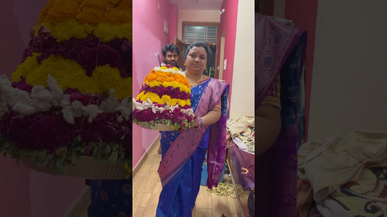 Battukamma Festival 🥗 Amma Home Tour 🫂 #battakumma #festival #amma #shorts ✨💥