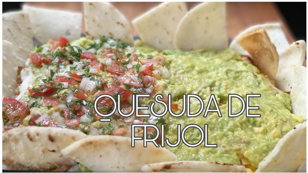 como preparar QUESUDA de FRIJOLES con AREPAS facil y deliciosa