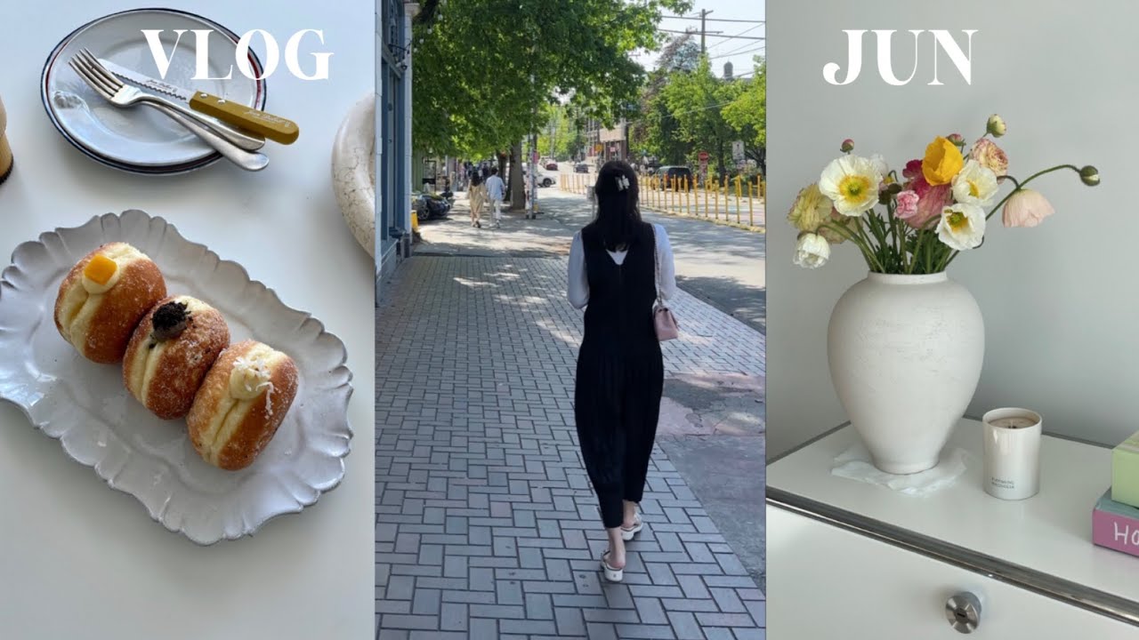 미국일상 브이로그 | 돌아온 시애틀일상 | 한국에서 사온것들 🎁 | 한시간 사십분 기다린 어질어질한 도넛🍩 | 당분간 디톡스 런치 선언 : 영양많고 든든한 파로샐러드 🥙