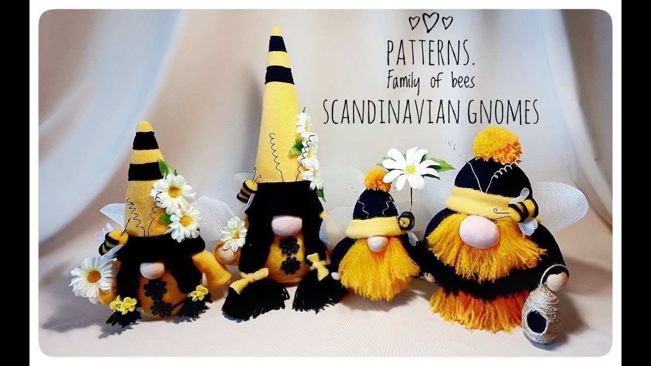 Scandinavian gnome ! Bees gnomes! GNOMES family. DIY!