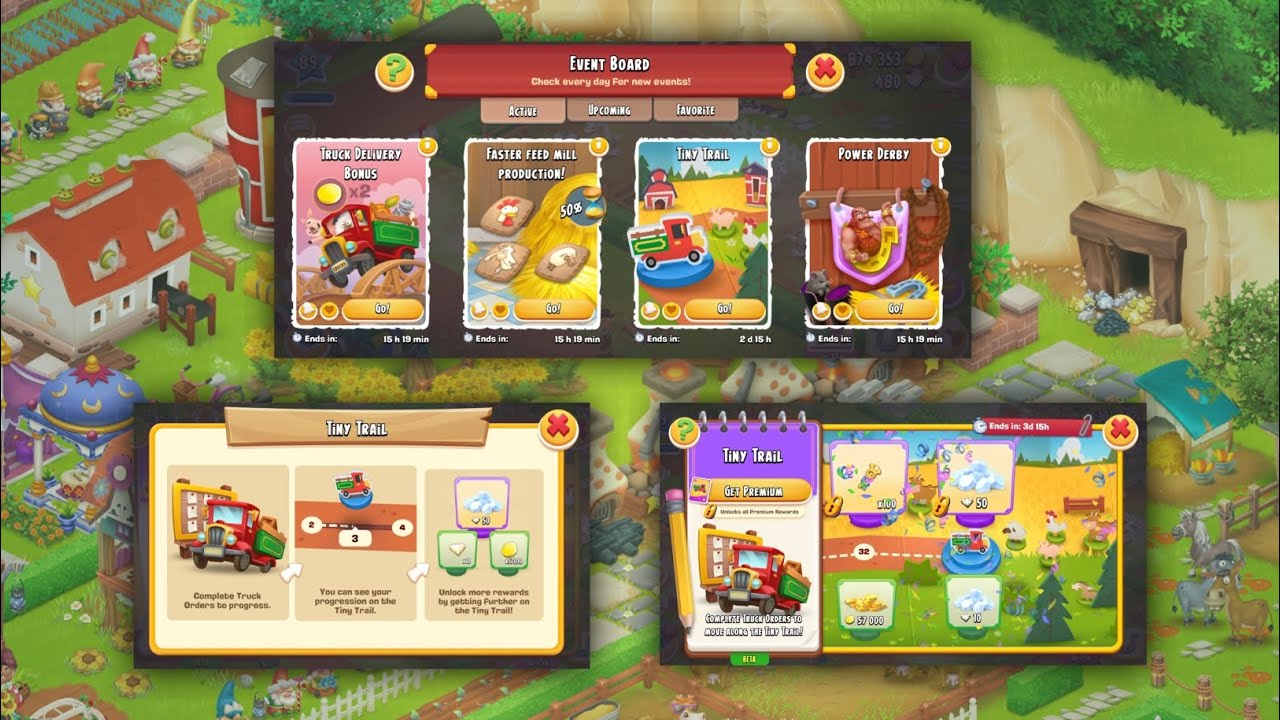 Hay Day Gameplay Level 89 | Truck Delivery Double Coins Bonus And Tiny Trail Event Start