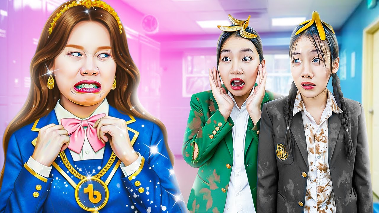 First Day Of Rich Girl At Poor School! New Student Is A Famous TikToker!
