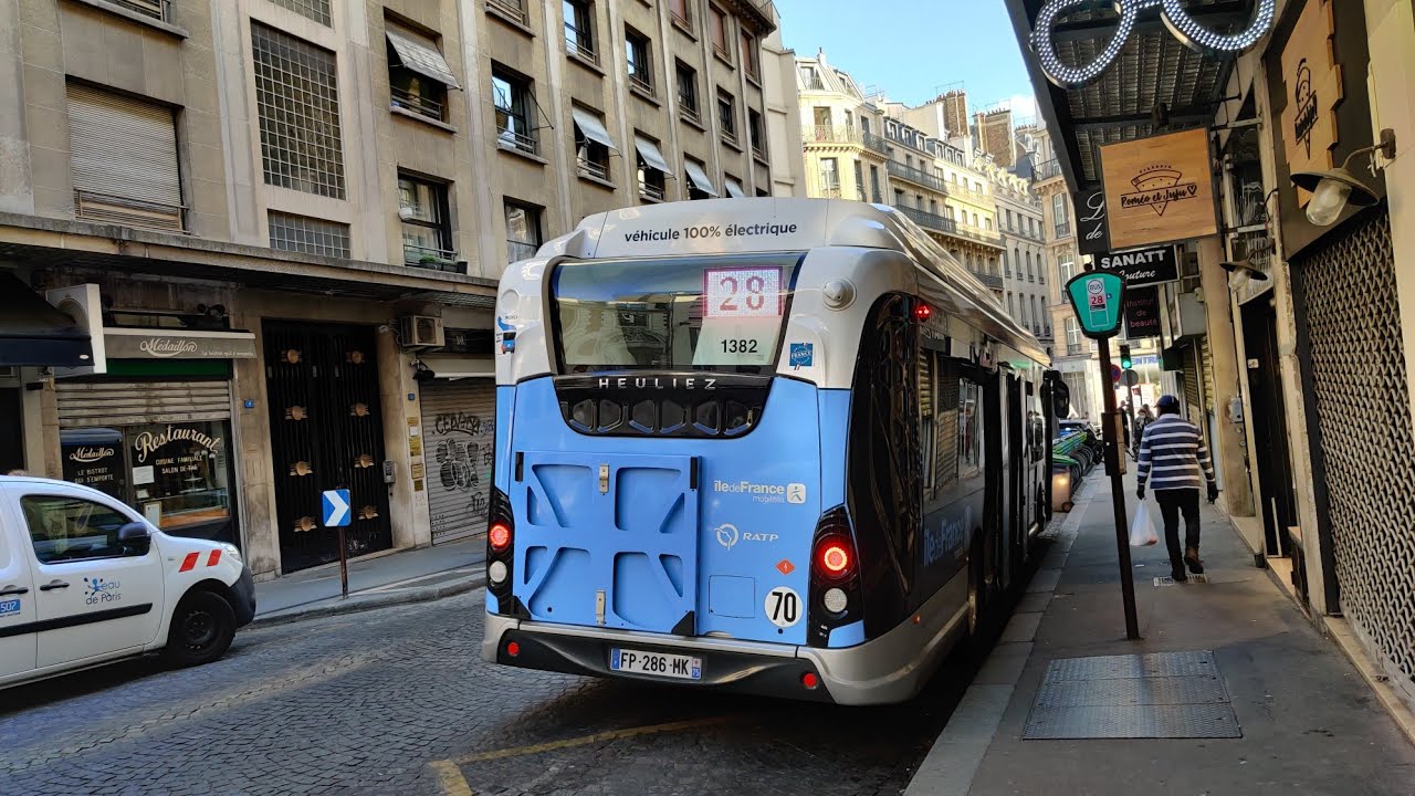 Ligne de Bus RATP 28 | Heuliez Bus GX 337 ELEC N°1382