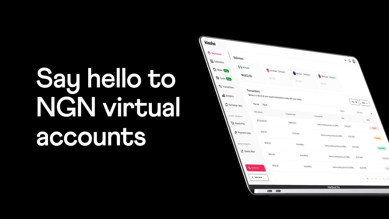 Meet the NGN virtual account on Klasha