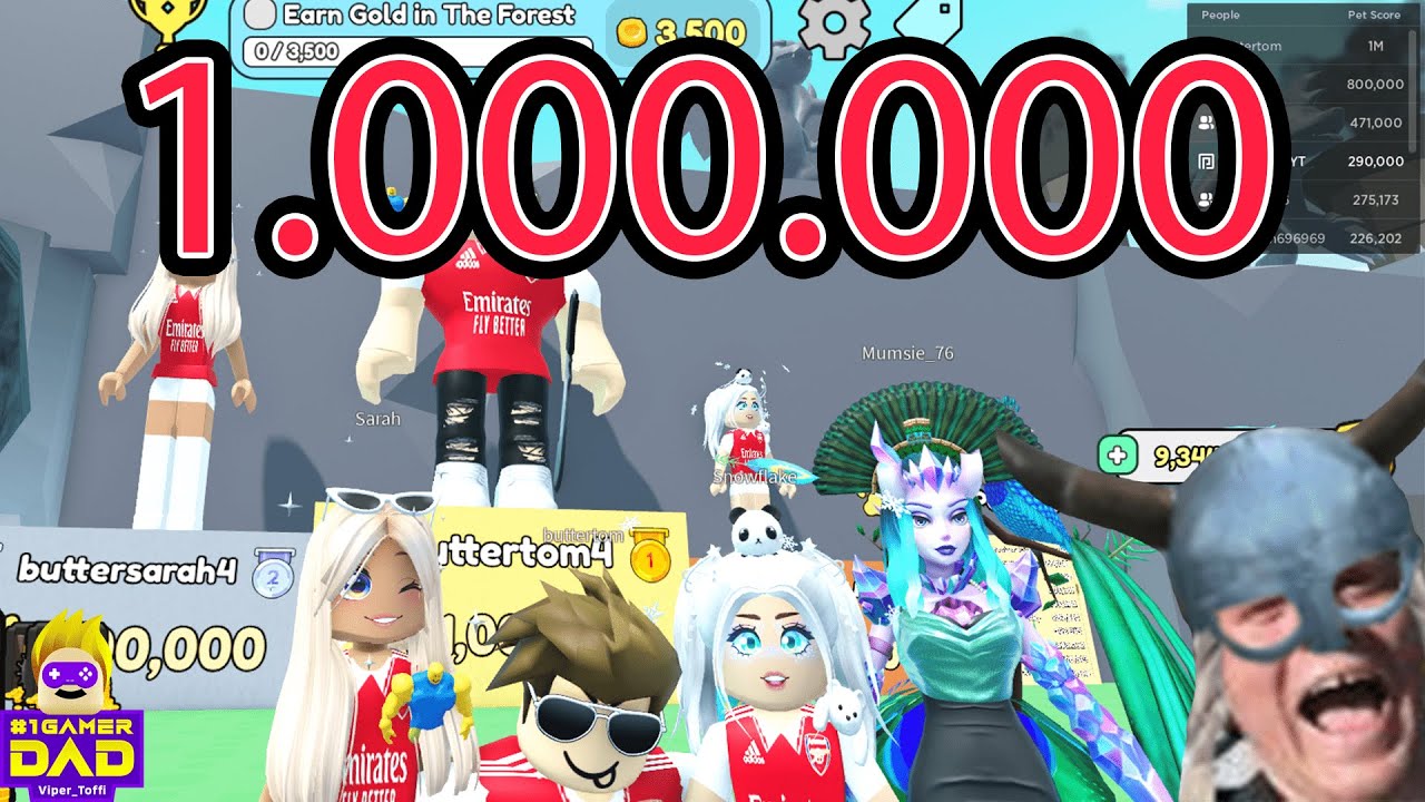 ButterTom got 1M Pet Score in Collect All Pets on Roblox Best Player
