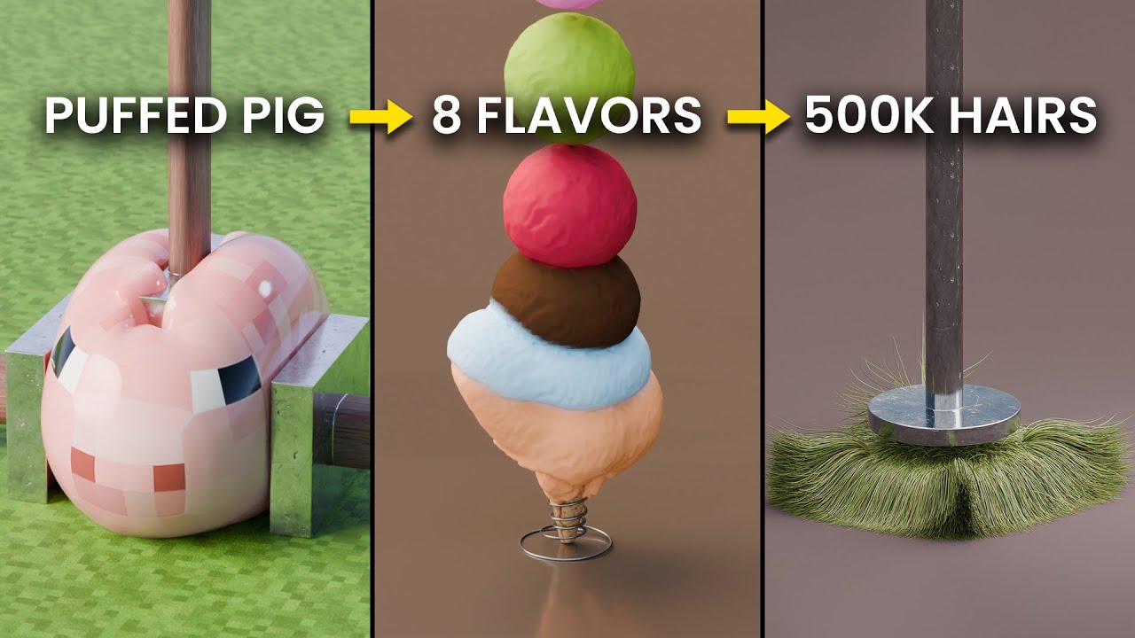 8 Minutes of Satisfying Physics in Blender