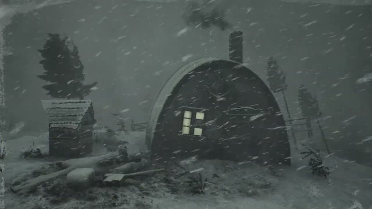 Gentle Snowfall at Midnight | Soft Night Snow and Quiet Wind Calm