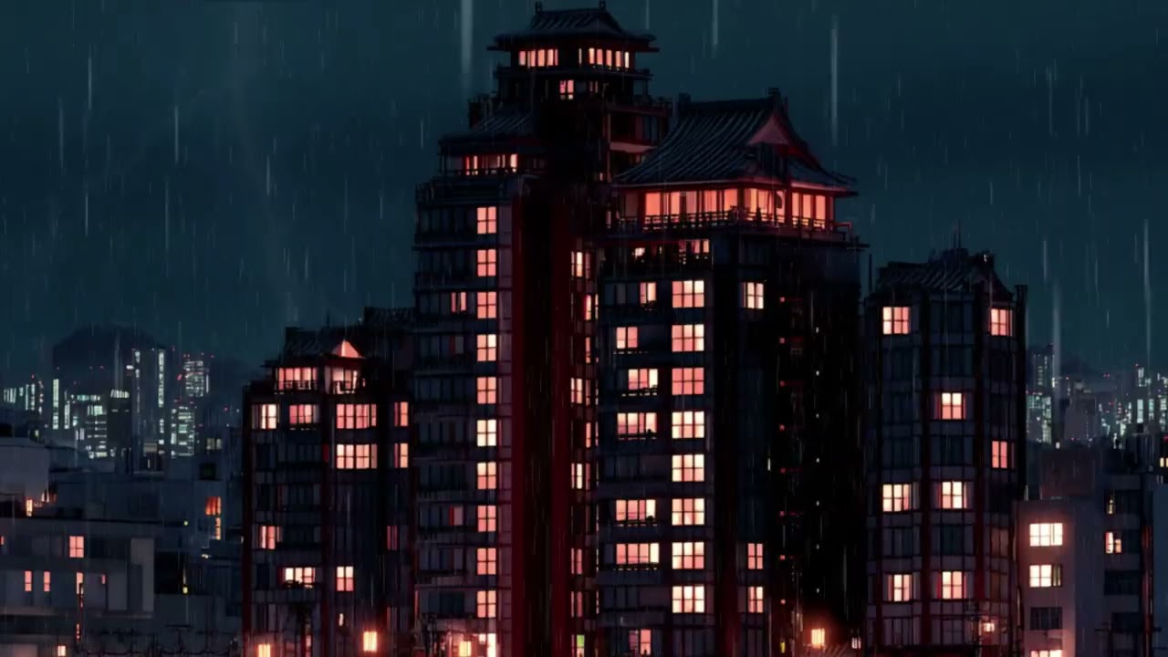 Rain Lofi in Japanese City 🌧️ | Calm Lofi Hip Hop Mix for Study & Sleep