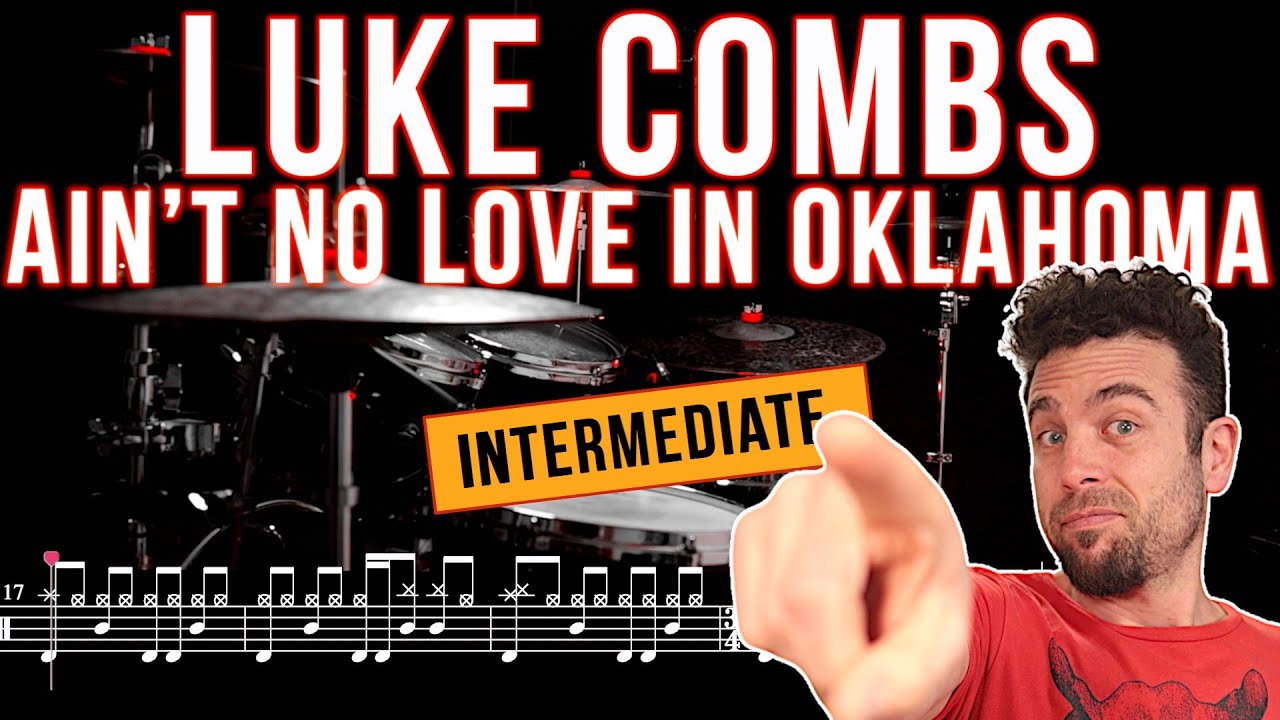 Luke Combs – Ain’t No Love In Oklahoma - Drum cover (with scrolling drum score)