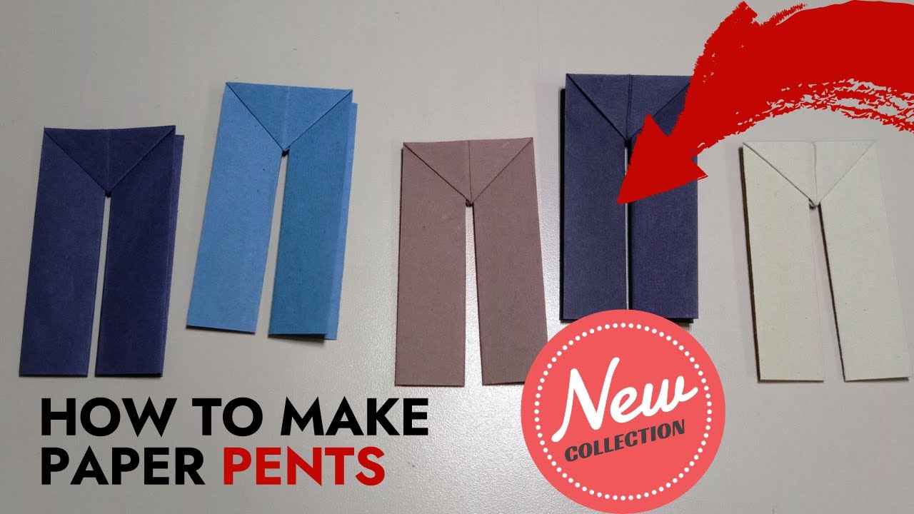 How to Make Paper Pent l Origami Paper Trouser l Mini Paper Clothes