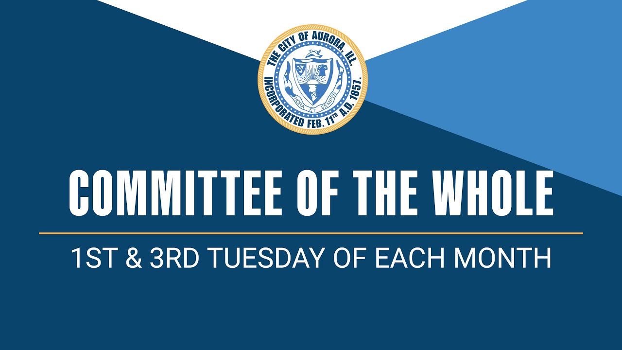 Streaming LIVE: Aurora Committee of the Whole | 02-03-2026