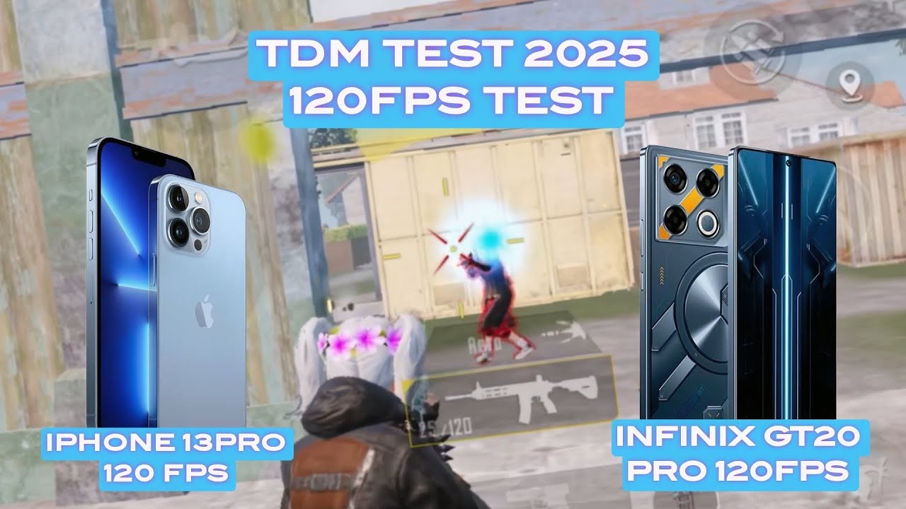 IPHONE 13 PRO VS INFINIX GT20 PRO | 120FPS TDM TEST 2025 | YUSUF PUBGM