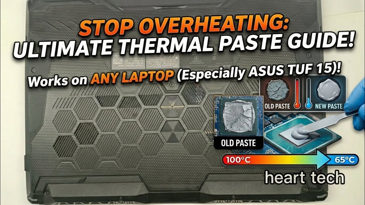 ASUS TUF F15 Thermal Paste Change | RTX 2050 70W TGP Cleaning & Repaste