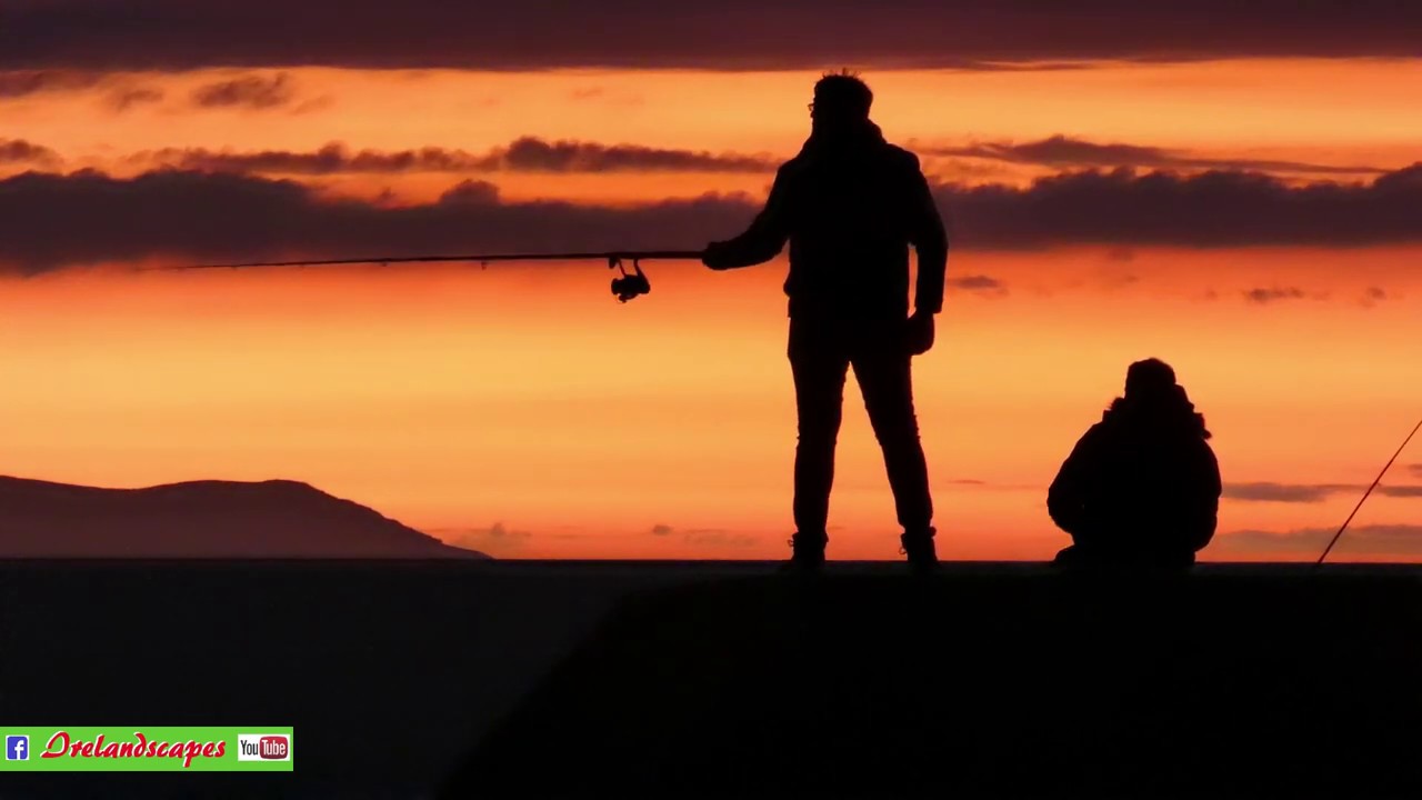 Fishing Friends at Portmuck, Antrim Coast - N Irish Coastal Landscape Scenery