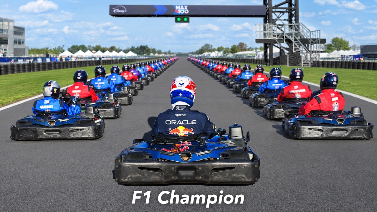 Max Verstappen Vs 100 Amateur Kart Racers