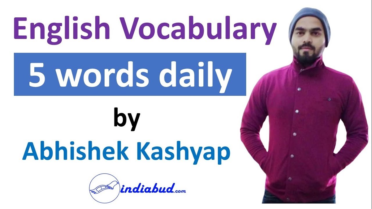ENGLISH VOCABULARY | 5 WORDS DAILY | PART 1