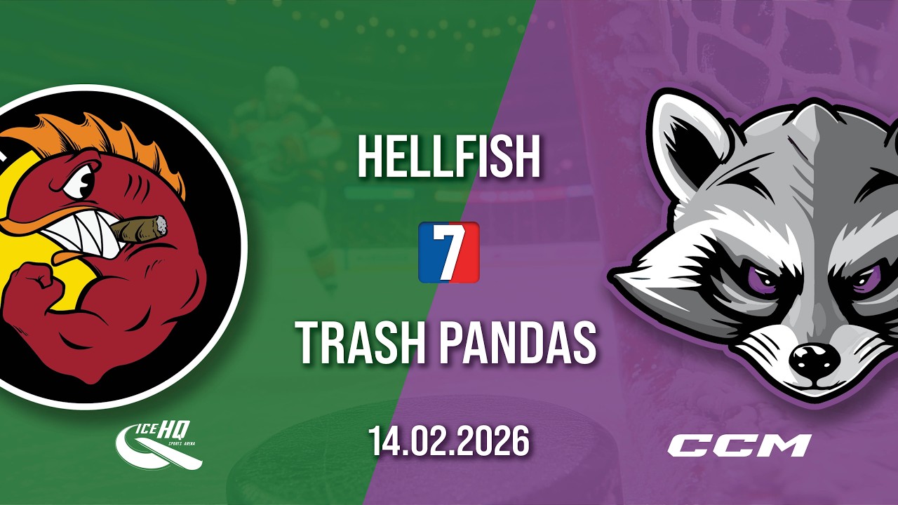 Hellfish vs Trash Pandas - Div 7 - 14th February - iceHQ Rec League ice hockey