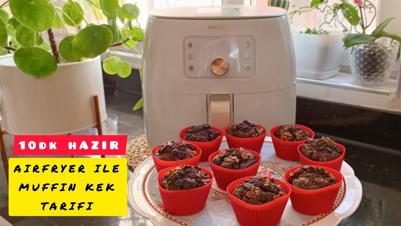 🔴 Philips Airfryer ile kek nasıl yapılır ❓ AİRFRYER  ile yumuşacık Muffin kek tarifi 👌