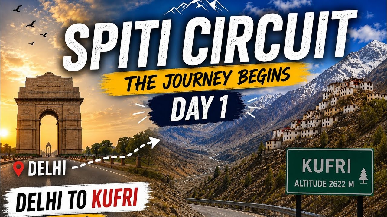Spiti Circuit Road Trip 2026 | Delhi To Kufri | My First Travel Vlog 🏔️