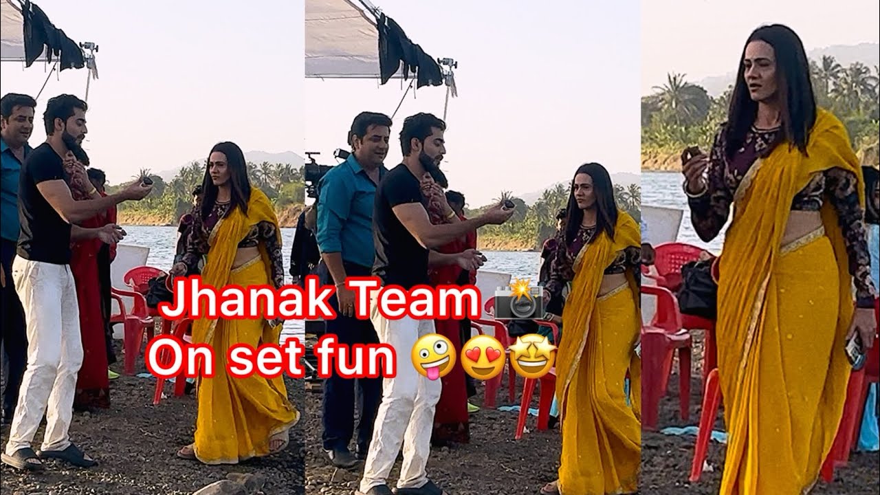 Krushal Ahuja के साथ सभी Jhanak Team ने किया on set मस्ती | Out Door Shoot | Star Plus | G&G |