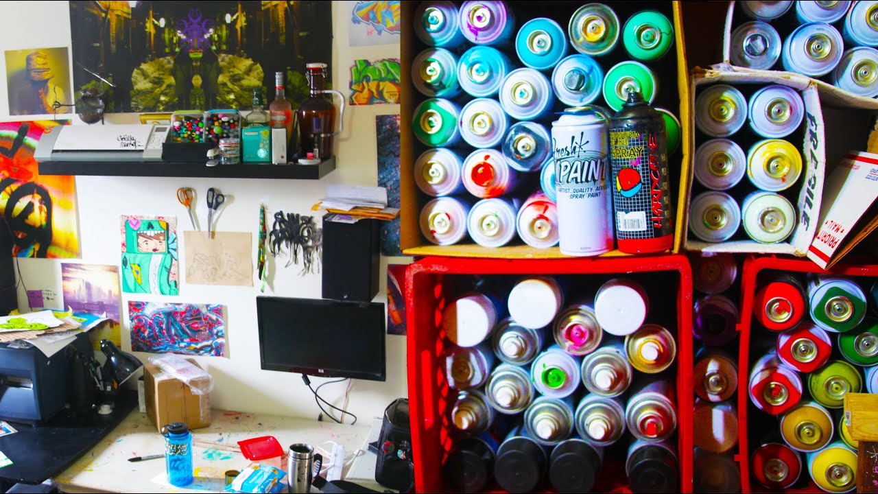 Graffiti Supplies and Studio Tour 2016 - SIVE -