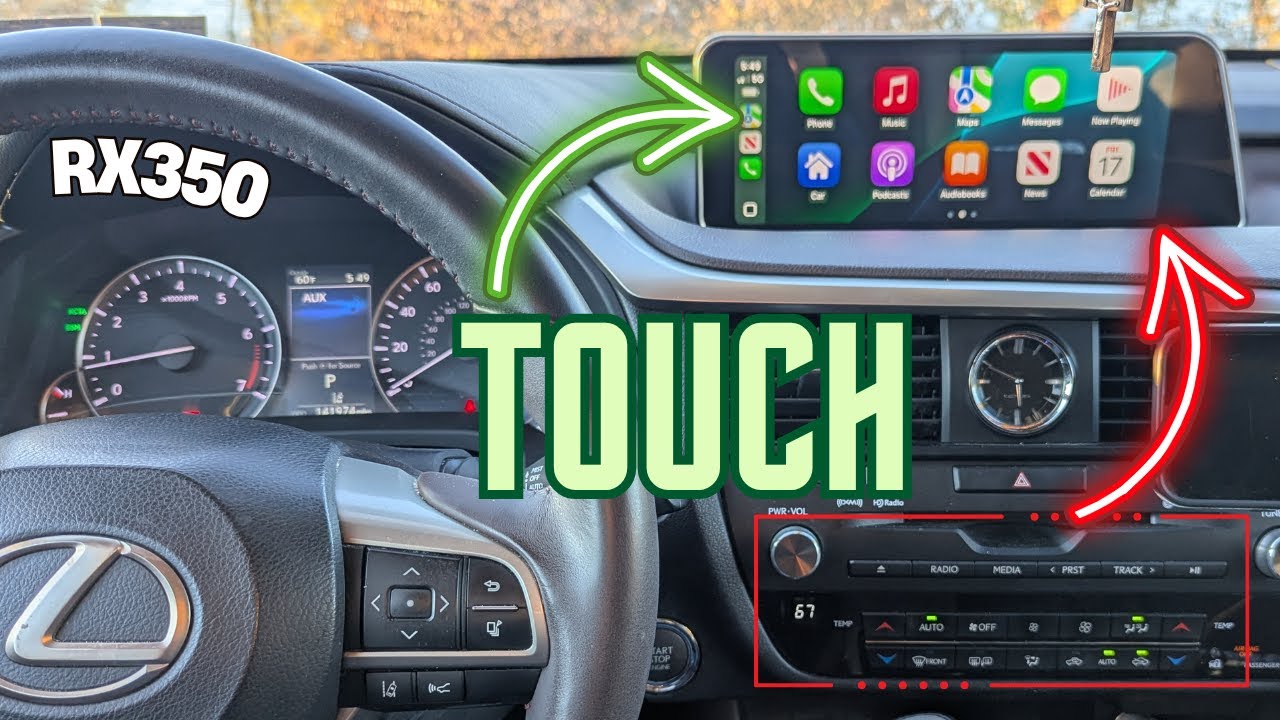 Обновление сенсорного экрана Lexus RX350 (2016–2019) | Полное руководство по установке CarPlay